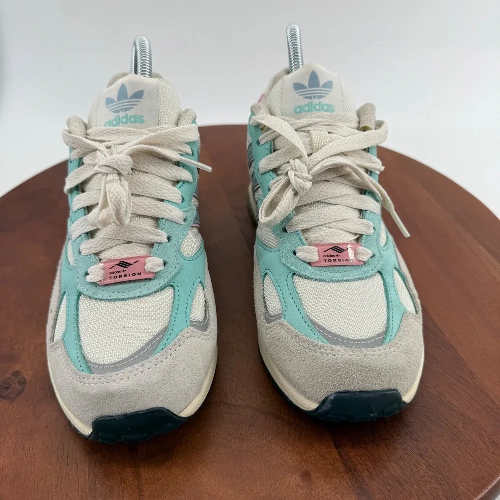 Adidas Torsion Yung-1 Mens‎ 6 Off White Mint Pink GZ9802 Retro Chunky Sneakers
